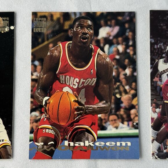 Hakeem Olajuwon 12 Card Lot NM Fleer ‘89 All Stars Sticker 1998 UD Starquest - Picture 4 of 13